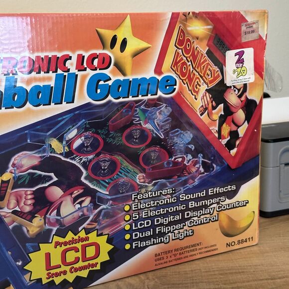 New Old Stock RARE 2004 Nintendo DONKEY KONG Electronic Pinball Game - Picture 3 of 8